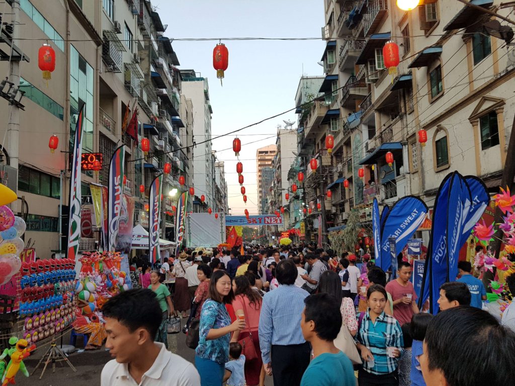 yangon china town fesival